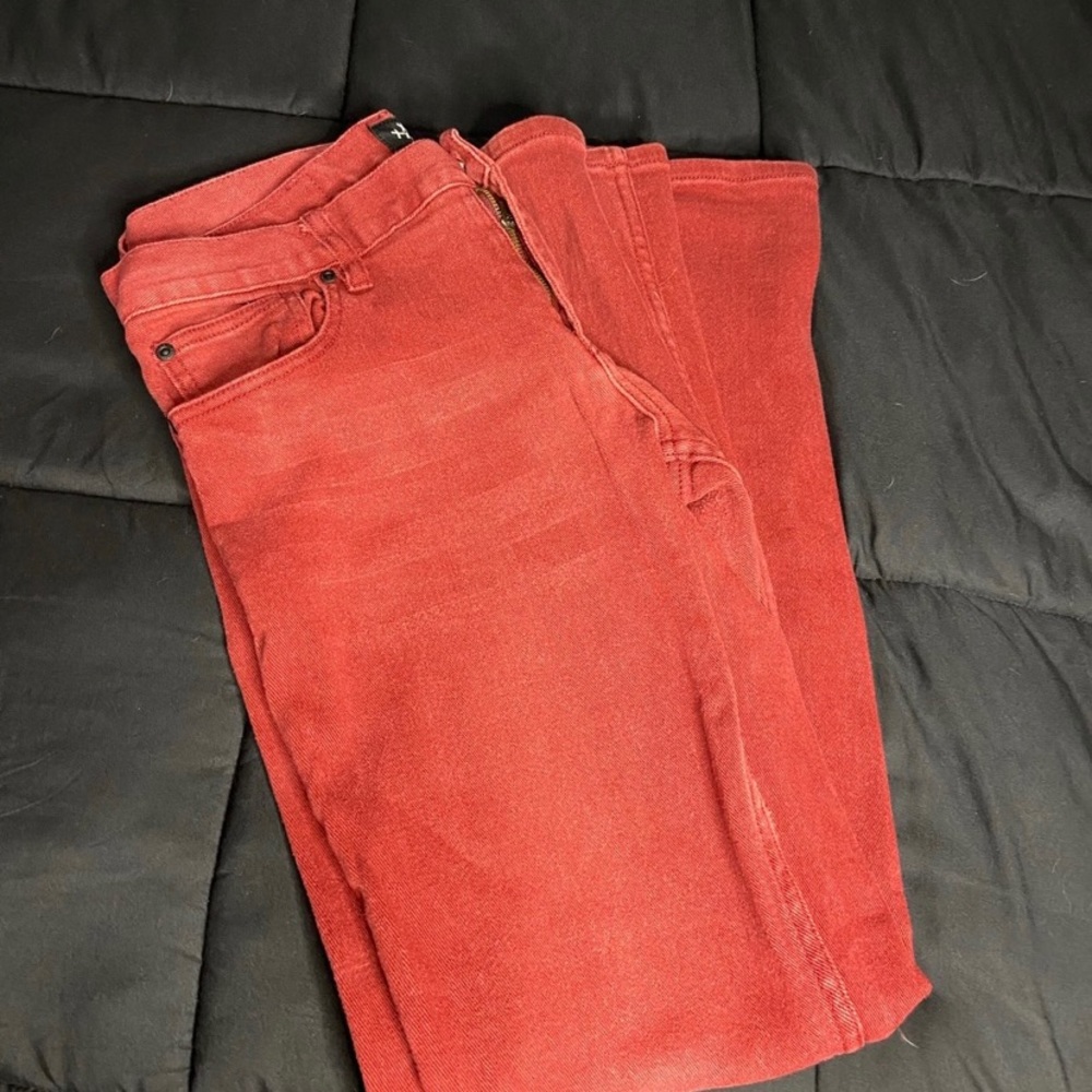 Rude Skinny Jeans - Maroon Red - 34